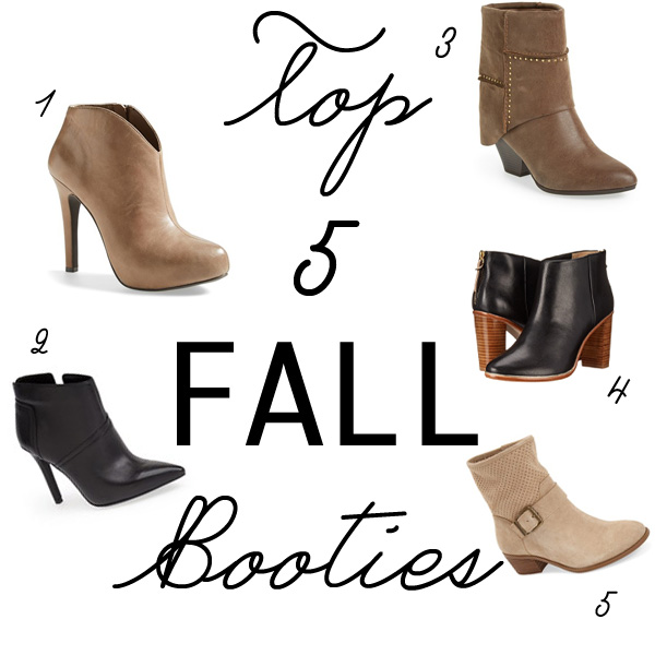 top five fall booties for fall