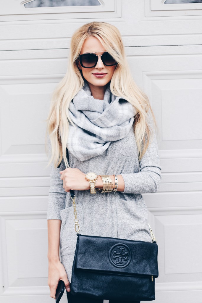 grey and black fall outfit 