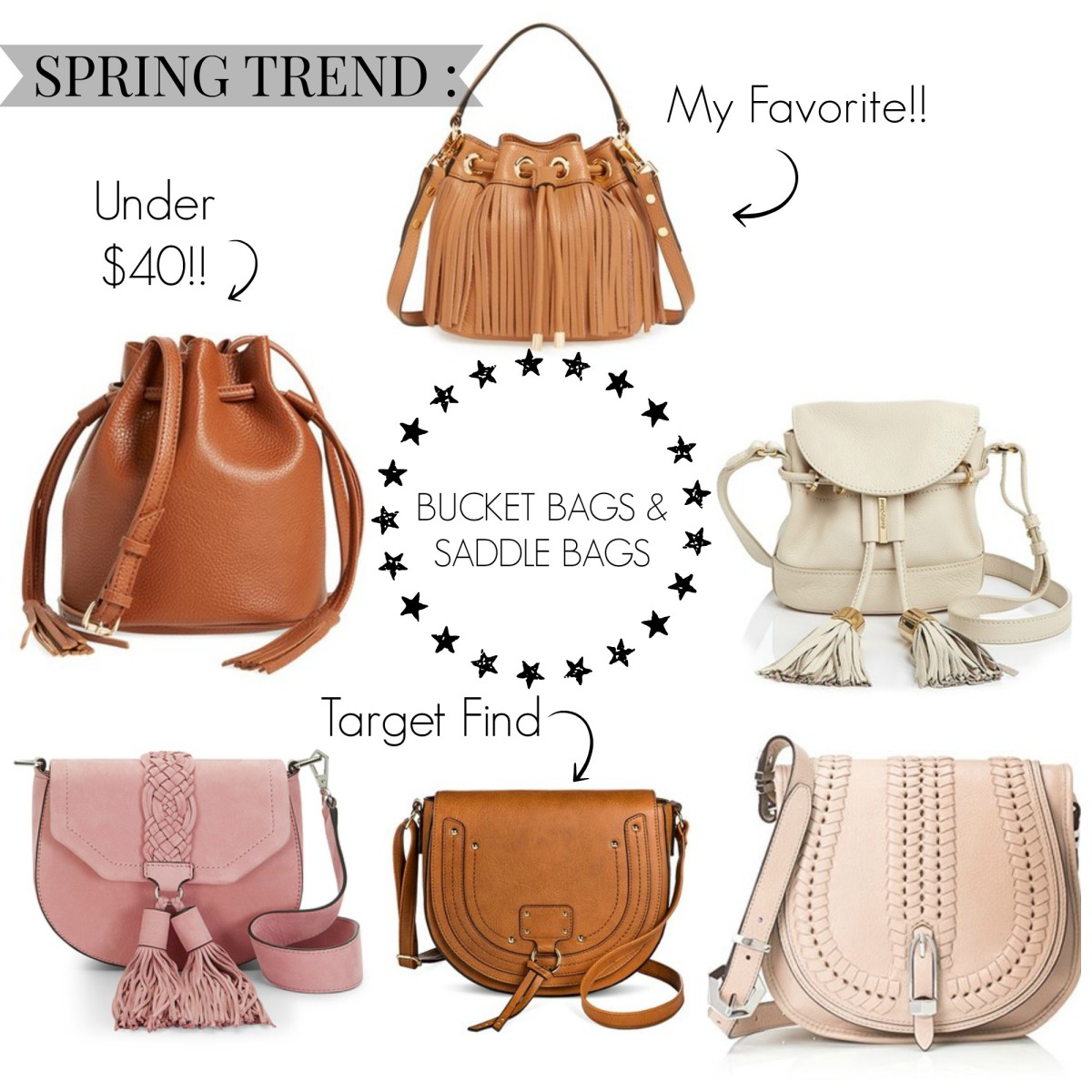 spring trend bucket and saddle bags