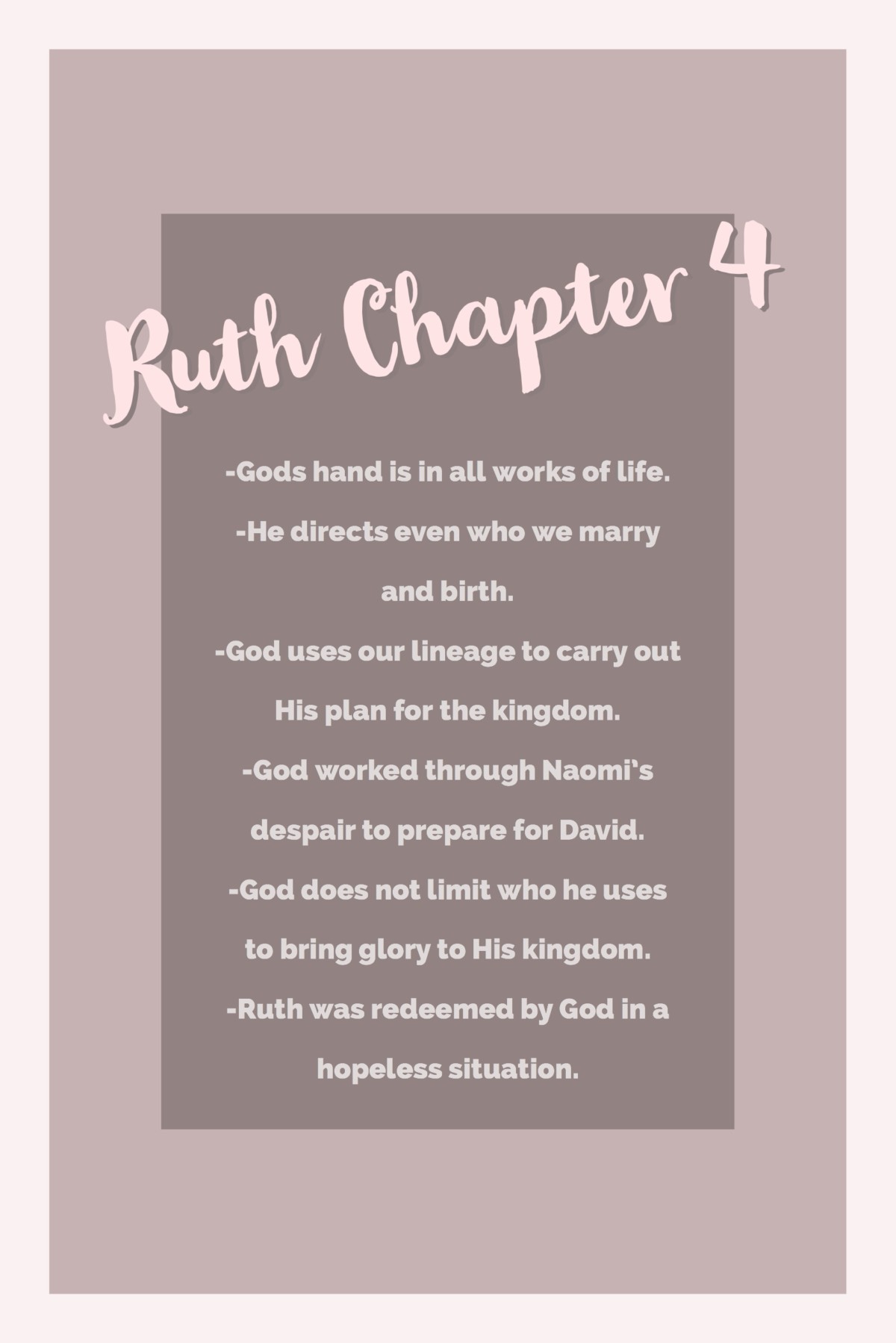 Ruth Chapter 4 Bible Study